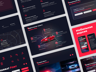 Landing Page for Detailing Center design icon ui ux vector web website