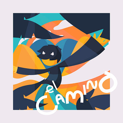 El Camino beco lunar design digitalart flat illustration art illustrator ilustrations ink typography vector