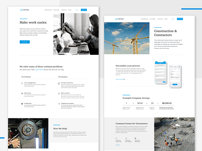GoCanvas Website Redesign Concept branding concept construction design forms gocanvas homepage ui web webdesign website