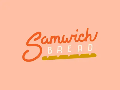 Samwich Bread bread font design handlettering lettering logo logotype sandwich