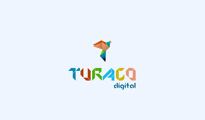 TURACO digital Logo craft logo origami original paperfold vibrant