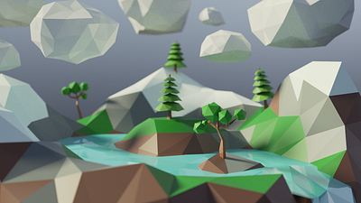 Lowpoly fun 3d art 3drender animation blender cycles design illustration lowpoly mograph motion xav