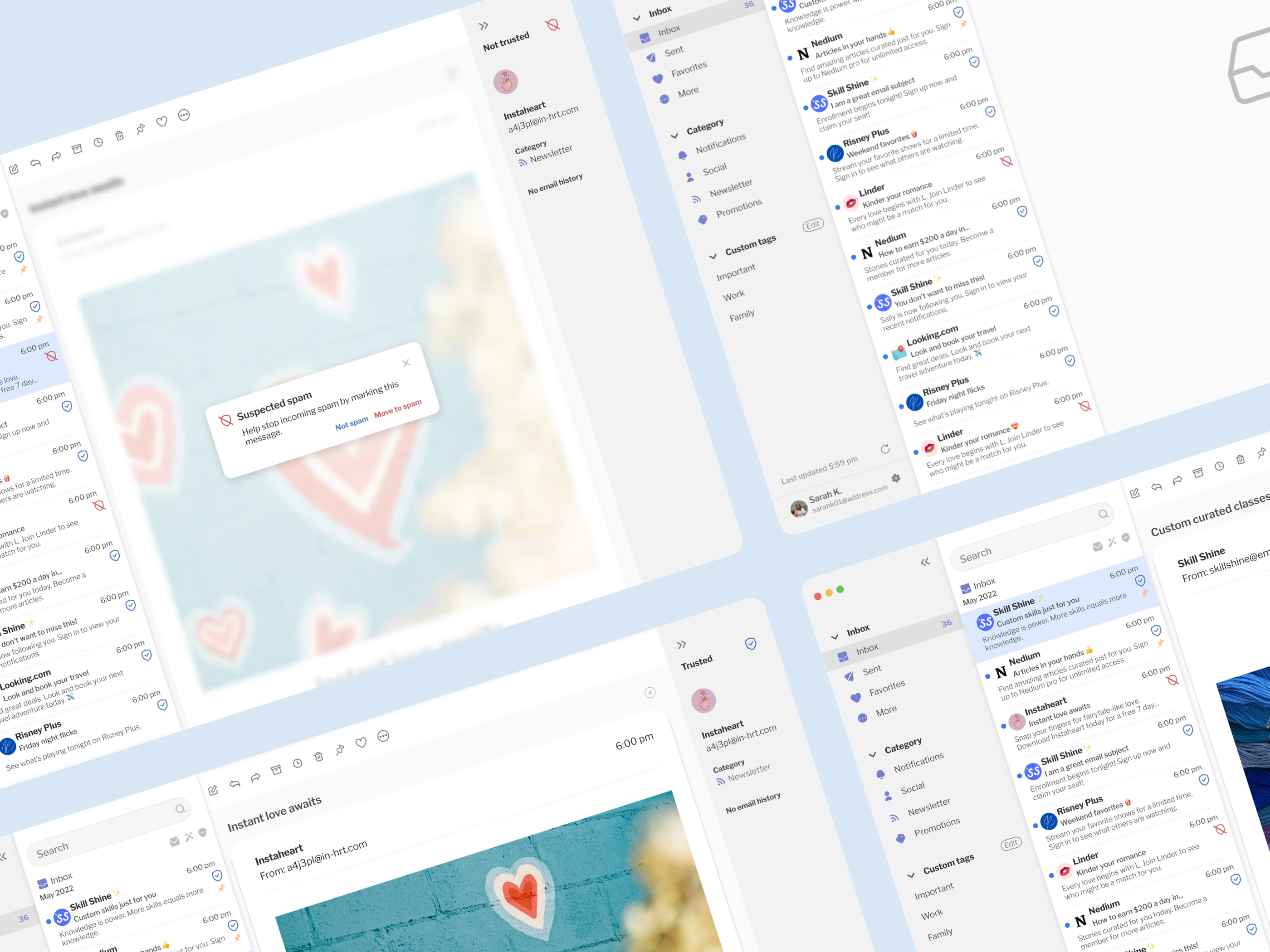 SecureMail Desktop Email Client App: Product Design Case Study email figma product design ui user experience ux ux design web app web design