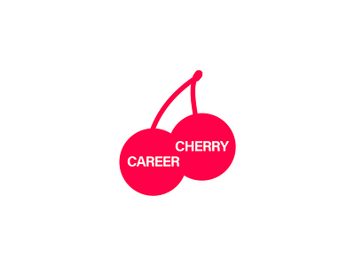 Career Cherry Concept Logo branding concept design flat geometric icon lettering logotype minimal red typography vector vibrant
