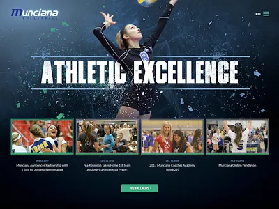 Munciana Volleyball banner branding creative design designer marketing sports sports branding sports design sports logo sportswear ui ux volleyball web web design webdesign website website design websites