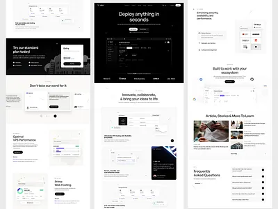 Landing Page - Cloud Server Hosting cloud landing page design header landing page landing page design saas landing page saas website server landing page startup website starup user experience web design web designer web3 website website design