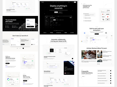 Landing Page - Cloud Server Hosting cloud landing page design header landing page landing page design saas landing page saas website server landing page startup website starup user experience web design web designer web3 website website design