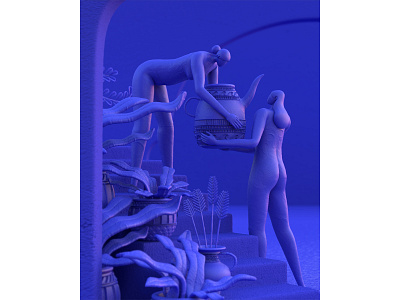 In Your Dreams 3dart 3drender aesthetics architecture characterdesign collaboration design illustration setdesign surrealism