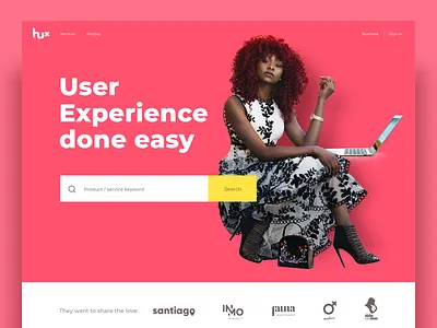 HUIX Landing concept brand branding design landing webdesign