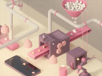 Emoji Factory 3d bitfuel cinema4d colors design digital download emoji factory free illustration lowpoly machine octanerender photoshop simple