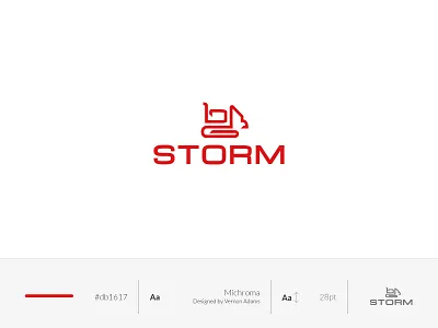 Storm | Excavator company logo branding design logo simple vector