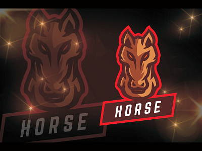 Horse Logo Esport animal cartoon character club design emblem esport graphic head horse icon illustration isolated logo mascot sport symbol team vector wild