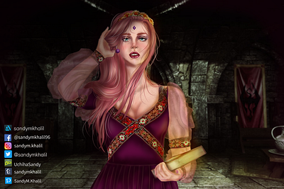 medieval Princess artist artwork digital art digital painting digitalart fantasy fantasy art fantasyart historical medieval princess