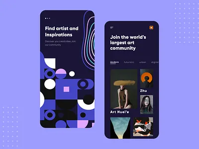 Arty Concept Mobile App app artist artwork concept app concept art design dribbble app figma graphicdesign graphics illustration inspiration inspirations ios mobile app ui ux ui ux design