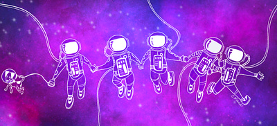 Astronaut Illustration astronaut galaxy illustration procreate