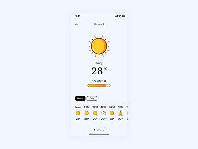 Daily UI #037 - Weather 037 app concept daily 100 challenge daily ui 037 dailychallenge dailyui dailyui037 design interface ios ios app ios application ui uidesign ux weather weather app weather forecast weather icon