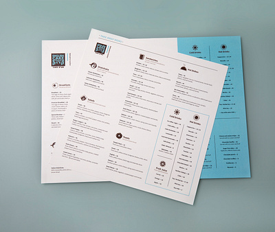 Menu Design cafe food graphic design icons illustration layout menu menu design print