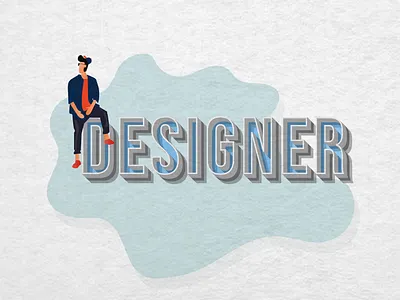 Designer flat illustration vector