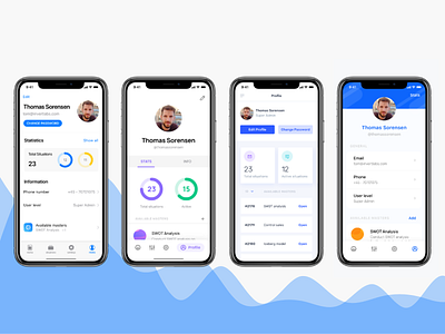 Mobile App UI - Profile Screen blue ios ios design ios ui mobile app mobile ui preferences profile profile screen settings