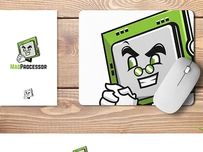 Mad Processor art branding design icon illustration illustrator logo mascot minimal vector