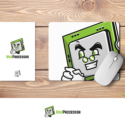 Mad Processor art branding design icon illustration illustrator logo mascot minimal vector