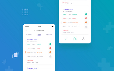 Medication Management Concept clean design healthcare medication medicine app sketch user interface