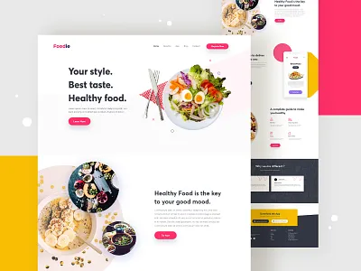 Foodie - Food Delivery Concept design landing page design landingpage typography ui ui ux user experience user interface ux website