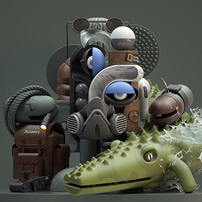 Wildlife Traveler 3d abstract adobe animals art cinema4d design graphic design illustration inspiration modern octane