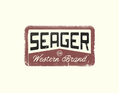 Seager Sign branding cowboy design logo oldschool retro sign vintage western