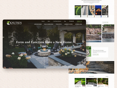 Local Landscaping Company Homepage design hardscaping hero homepage landing page landscaping ui ux web design website wordpress