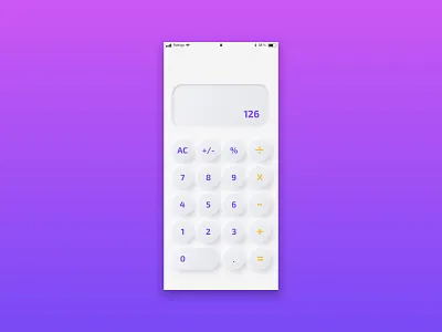 Daily UI 004 | Calculator Design 004 2020trends calculator calculatordesign dailyui dailyui004 dailyuichallenge dailyuiux neumorphic neumorphiccalculator neumorphicuidesign neumorphism skeumorphism ui uidesign uigradient uiux userinterface ux uxdesign