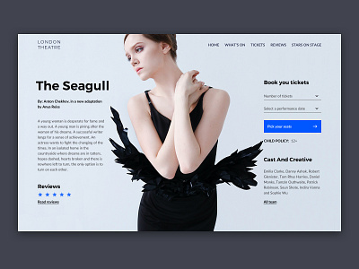 Modularity Theatre Seagull Booking Concept adobexd booking designinpiration designsystem figma minimalism modularitydesign sketch theatre tickets uikit webdesign