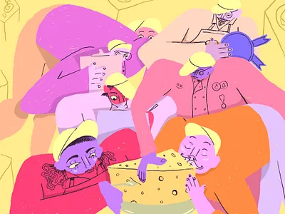 Cheese Judging art artwork design digital digital illustration digitalart drawing illustration painting photoshop photoshop art procreate