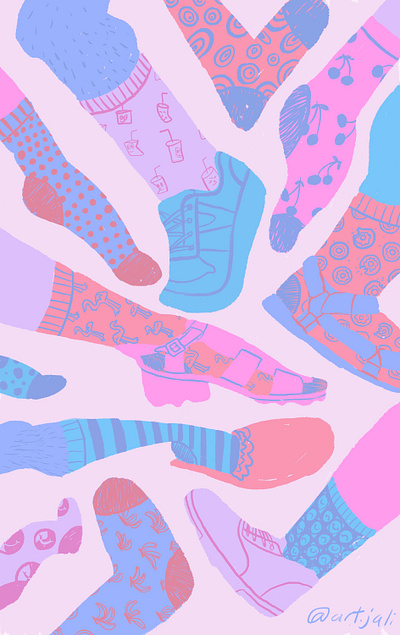 Fun Socks art design digital digital illustration digitalart drawing illustration painting photoshop photoshop art