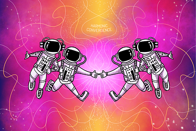 Harmonic Convergence Can Design astronaut beer can design craft beer design galaxy illustration procreate