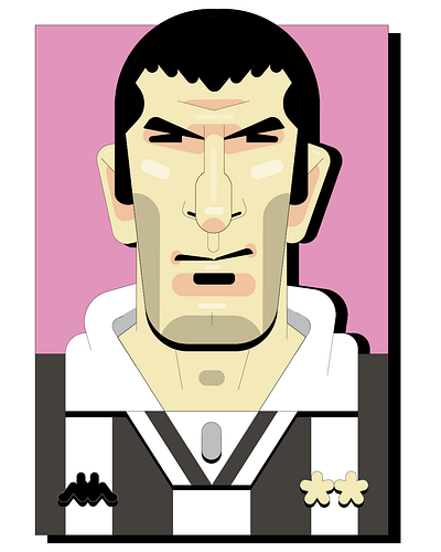 Zidane Juventus football illustration illustration design juventus soccer zidane