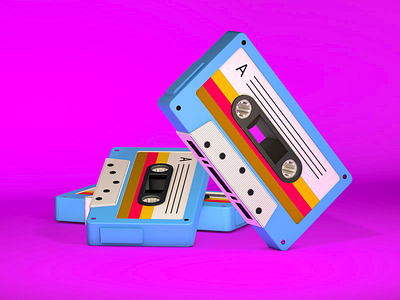 Cassette tape 3d 3d art 3d artist 3d artwork 3d ilustration c4d cassette cassette player cassette tape cassettes cinema4d colorful isometric isometric art isometric design isometric illustration music pink purple render