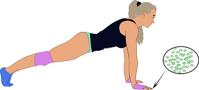 woman doing workout cartooning graphicarts illustration workout