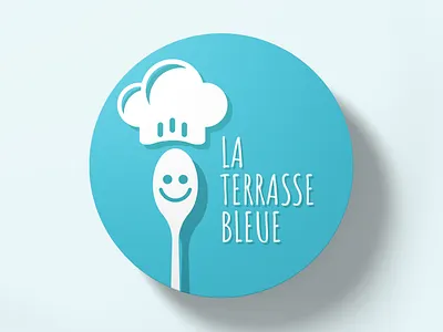 La Terrasse Bleue Logo branding branding design digital logo drawing food graphic logo graphicdesign illustration logo lunch restaurant vector