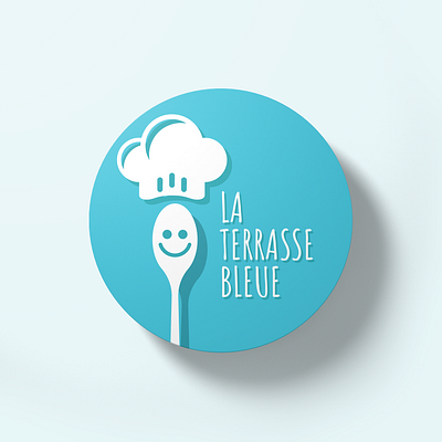 La Terrasse Bleue Logo branding branding design digital logo drawing food graphic logo graphicdesign illustration logo lunch restaurant vector