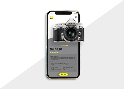 Nikon Camera App app dailyui design ecommerce ecommerce app minimal mobile app mobile ui mobiledesign nikon ui ui ux ui inspiration uidesign