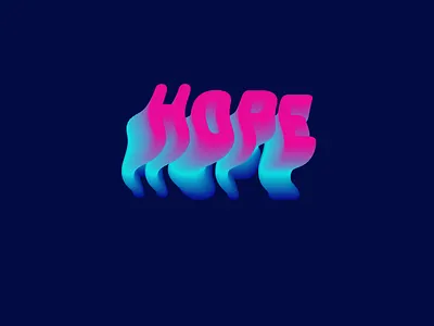 Hope Illustration design glow illustration illustration design text