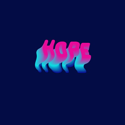 Hope Illustration design glow illustration illustration design text