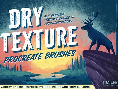 Dry Texture Brushes for Procreate add on brushes design digital art digital drawing digital painting drawing graphic art graphic design graphics illustration illustrations painting photoshop procreate procreate app procreate art procreate brushes sketches textures