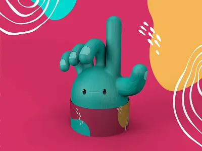 the Handsome Hand c4d character design cinema 4d illustration