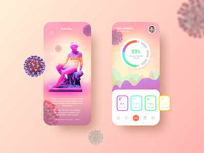 Coronavirus app 2020 app coronavirus design health ui ux web