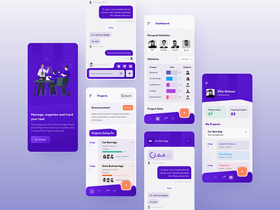 Project Management App app design best dribbble shot design product design project project management scheduler task management task manager timeline timer ui ux