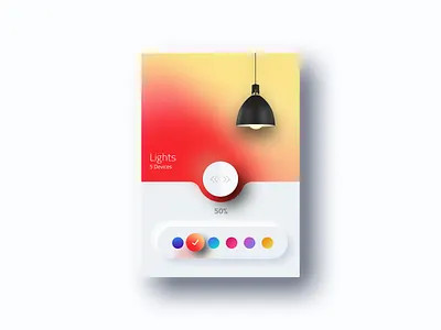 Neuomorphic Smart Home Lights app cards ui colors control dailyui design interaction design interface design light lighting mobile design mobileapp neuomorphic neuomorphism shadow smarthome ui ui ux website website design
