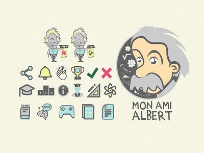 Le petit Albert application application design branding course einstein formation icon illustration logo maths mobile physics study
