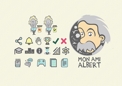 Le petit Albert application application design branding course einstein formation icon illustration logo maths mobile physics study